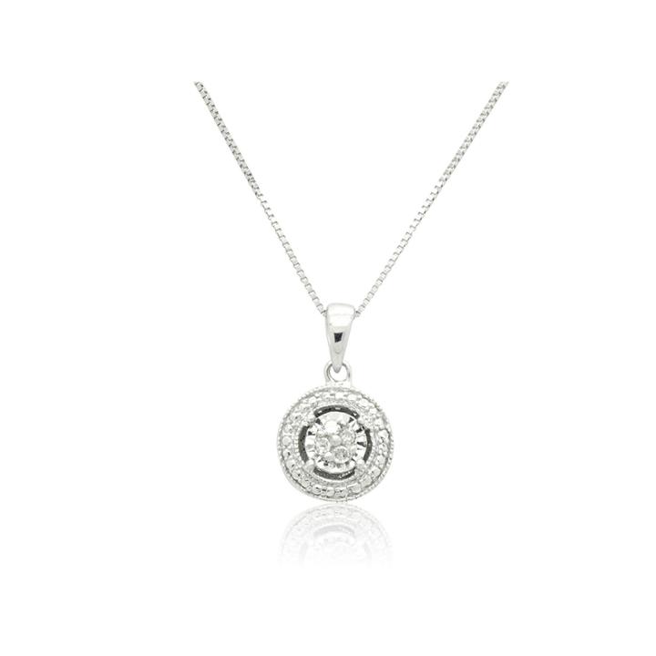 Womens 1/10 Ct. T.w. White Diamond Pendant Necklace