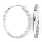 14k White Gold Hoop Earrings