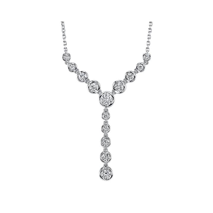 Sirena 1 Ct. T.w. Diamond 14k White Gold Necklace