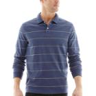 St. John's Bay Long-sleeve Sueded Jersey Polo
