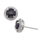 Lab Created Blue Sapphire Sterling Silver 10mm Stud Earrings