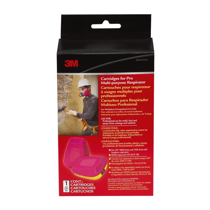 3m 60923hb1-c Cartridges For Pro Multi-purpose Respirator
