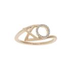 1/10 Ct. T.w. Diamond 10k Rose Gold X And O Bypass Ring