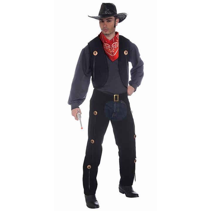 Vest And Chaps Set Costume - Adult Standard