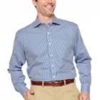 Magnaclick Long Sleeve Checked Button-front Shirt