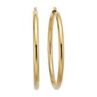 Gold Opulence 14kgold Over Diamond Resin Jumbo Polished Hoop Earrings