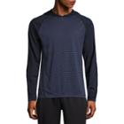 Msx By Michael Strahan Long Sleeve Stripe Polo Shirt