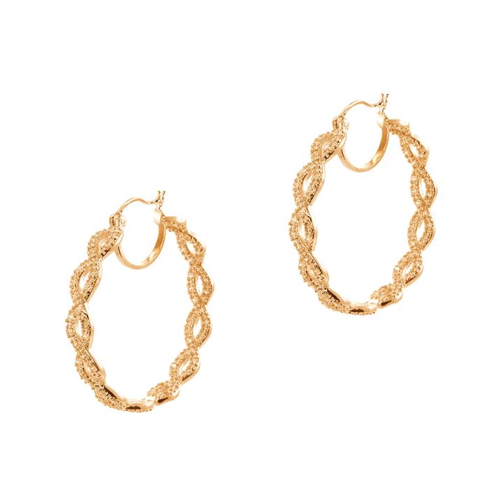 Cz By Kenneth Jay Lane Rose Gold-tone Infinity Hoop Earrings
