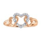 Womens Diamond 10k Gold Cocktail Ring