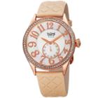 Burgi Womens Gold Tone Strap Watch-b-141nu