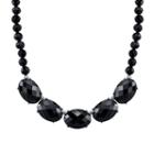 1928 Vintage Inspirations Womens Black Oval Collar Necklace