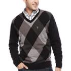 U.s. Polo Assn. Long-sleeve Argyle V-neck Sweater