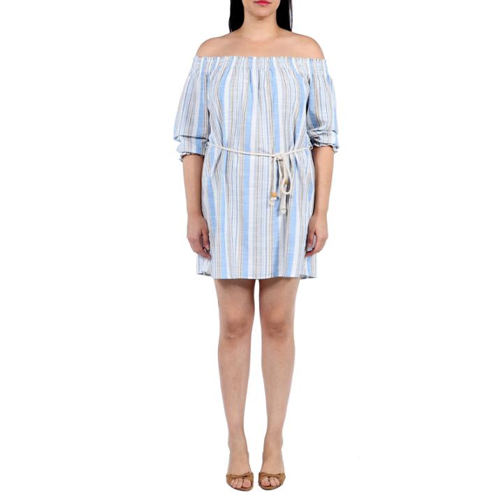 24/7 Comfort Apparel Trade Winds Shift Dress-plus