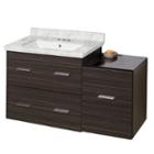 37.75-in. W Wall Mount Dawn Grey Vanity Set For 3h4-in. Drilling Bianca Carara Top White Um Sink