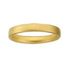 Personally Stackable 18k Yellow Gold Over Sterling Silver 3.5mm Satin Ring
