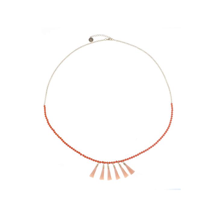 Liz Claiborne Womens Orange Strand Necklace