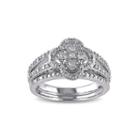 1/3 Ct. T.w. Diamond Sterling Silver Bridal Ring Set