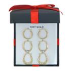 Hoop 3 Pair 10k Gold Earring Sets