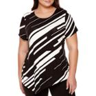 Belle + Sky Short-sleeve Asymmetrical T-shirt - Plus