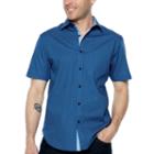 Society Of Threads Short Sleeve Pin Dot Button-front Shirt