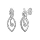 Diamond Blossom 1/7 Ct. T.w. White Diamond 10k Gold Drop Earrings