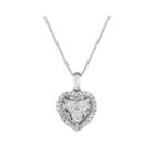 Trumiracle Womens 1/4 Ct. T.w. White Diamond Sterling Silver Pendant Necklace