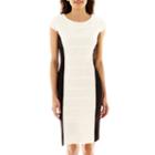 Studio 1 Cap-sleeve Horizontal-seam Dress - Petite