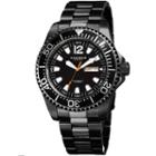 Akribos Xxiv Mens Black Strap Watch-a-947bk