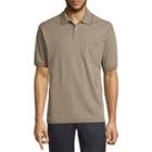 Haggar Short Sleeve Geometric Jacquard Polo Shirt