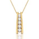 Womens 1 1/3 Ct. T.w. White Diamond 10k Gold Pendant Necklace