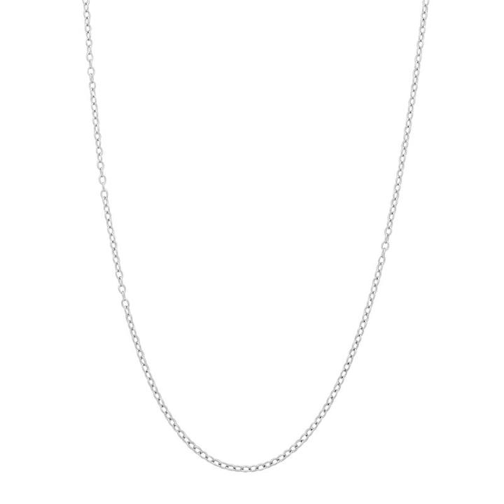 10k White Gold Solid Cable 18 Inch Chain Necklace