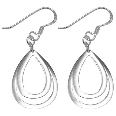 Sterling Silver Double Teardrop Earrings
