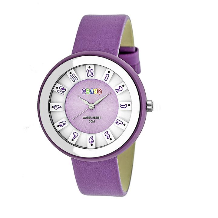 Crayo Unisex Purple Strap Watch-cracr3407