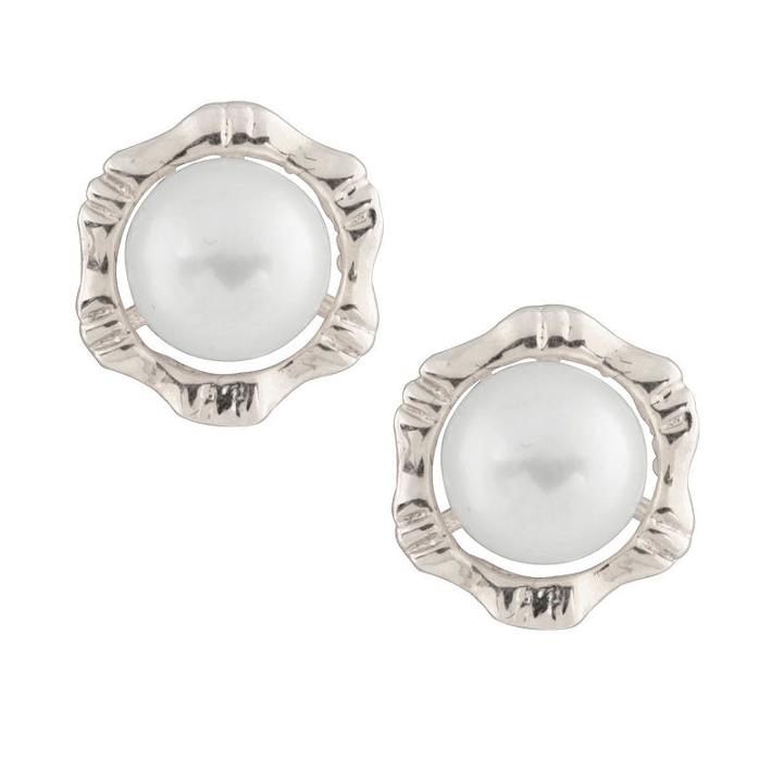 Splendid Pearls Pearl 14k Gold 8.5mm Stud Earrings