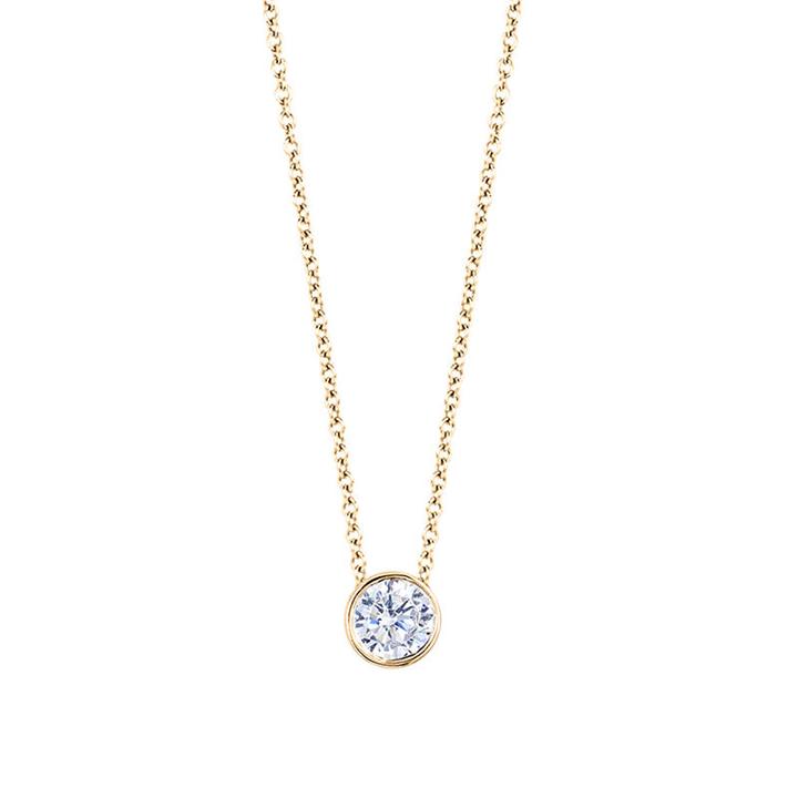 Womens 1/6 Ct. T.w. Genuine White Diamond Round Pendant Necklace
