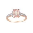 Pink Morganite Diamond-accent Ring
