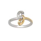 1/10 Ct. T.w. Diamond 14k Yellow Gold And Sterling Silver Ring
