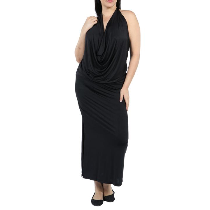 24/7 Comfort Apparel Daring And Dazzling Maxi Dress-plus