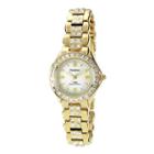 Armitron Now Womens Crystal-accent Gold-tone Brass Watch
