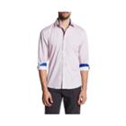 Tr Premium Jacquard Pink And Blue Contrast Slim Fit Dress Shirt