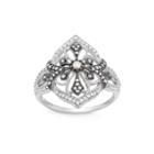 Womens 1/3 Ct. T.w. White Diamond Sterling Silver Cocktail Ring
