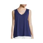 Liz Claiborne Smocked Shoulder Tank Top - Tall