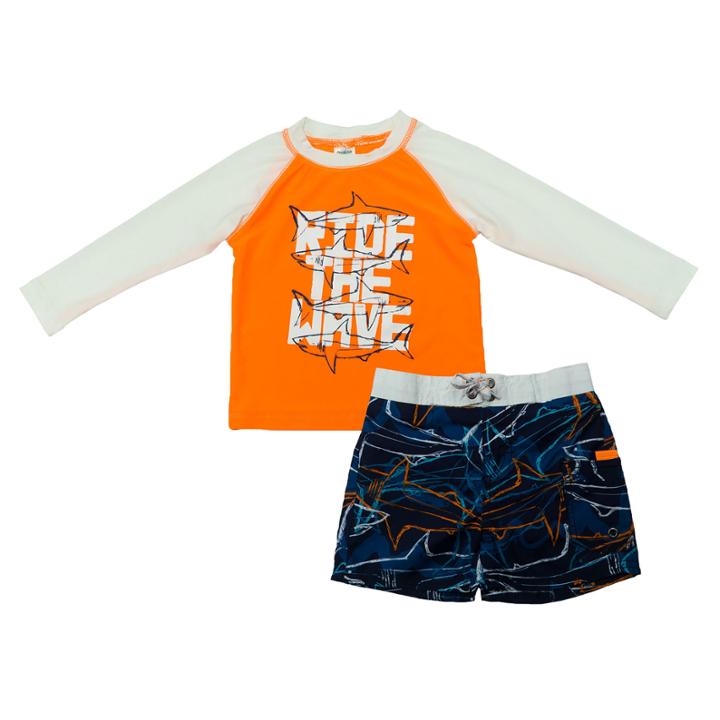 Oshkosh Solid Rash Guard Set - Preschool