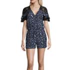 Belle + Sky Short Sleeve Lace Yoke Romper
