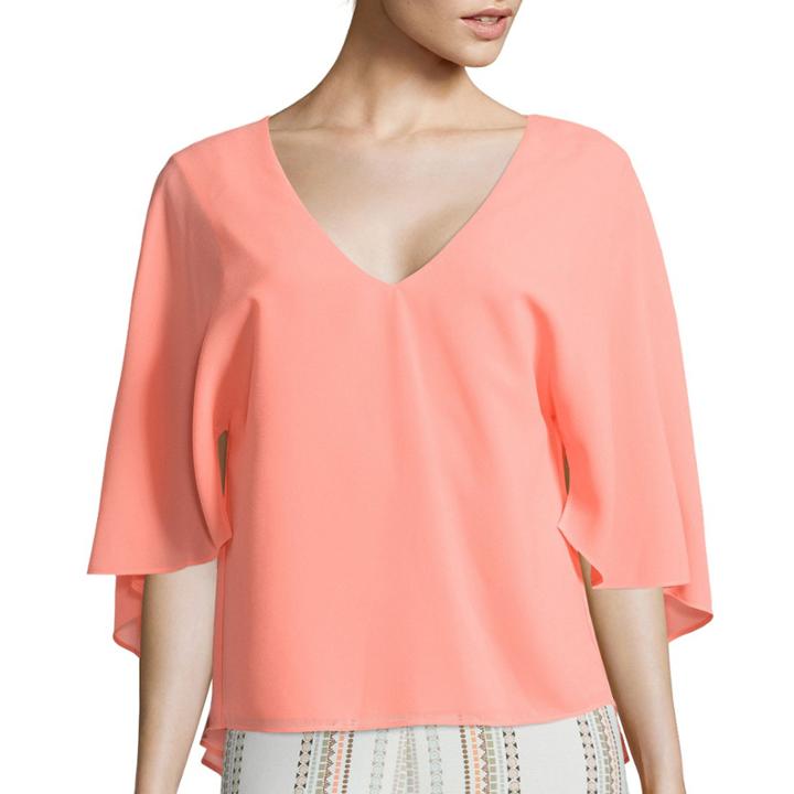 Bisou Bisou Cape-sleeve Top