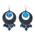 Aris By Treska Baltimore Blue Bead Chandelier Earrings