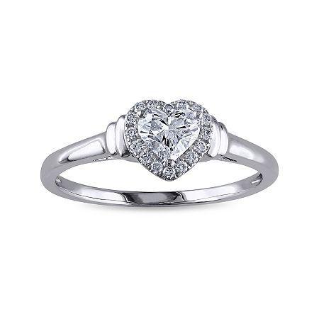 1/2 Ct. T.w. Diamond 14k White Gold Heart Ring