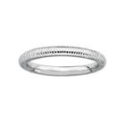 Personally Stackable Sterling Silver Stackable 3.5mm Ribbed Ring
