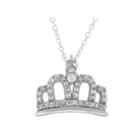 Diamonart Not Applicable Womens 3/4 Ct. T.w. White Cubic Zirconia Sterling Silver Pendant Necklace