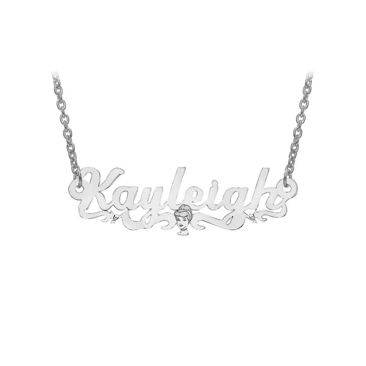 Disney Personalized Cinderella 11x36mm Name Necklace